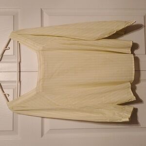 NWT a.n.a Women's Carli Stripped Lt. Green/White Square Neck Crop Top Size 2X